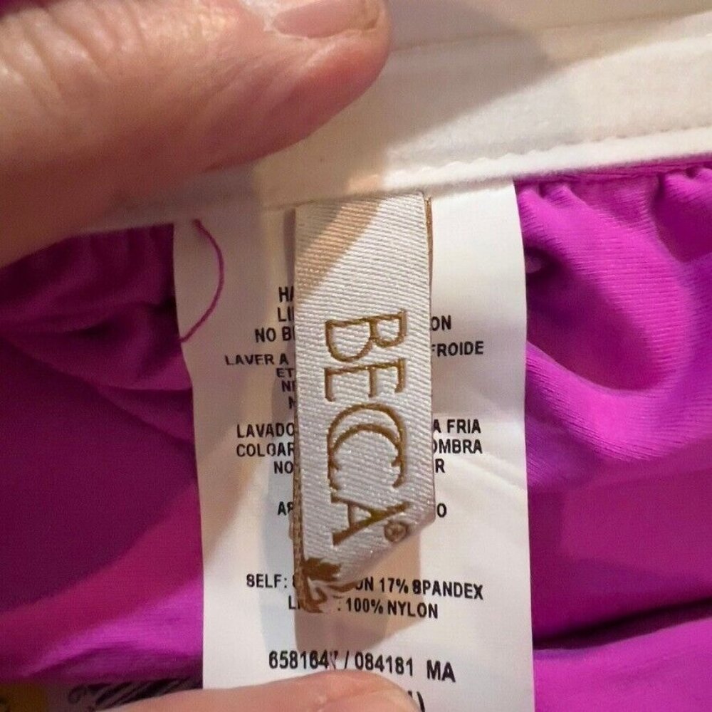 Becca $158 Plus Size Strappy One Piece Swimsuit Pink Size 3X - Picture 7 of 7